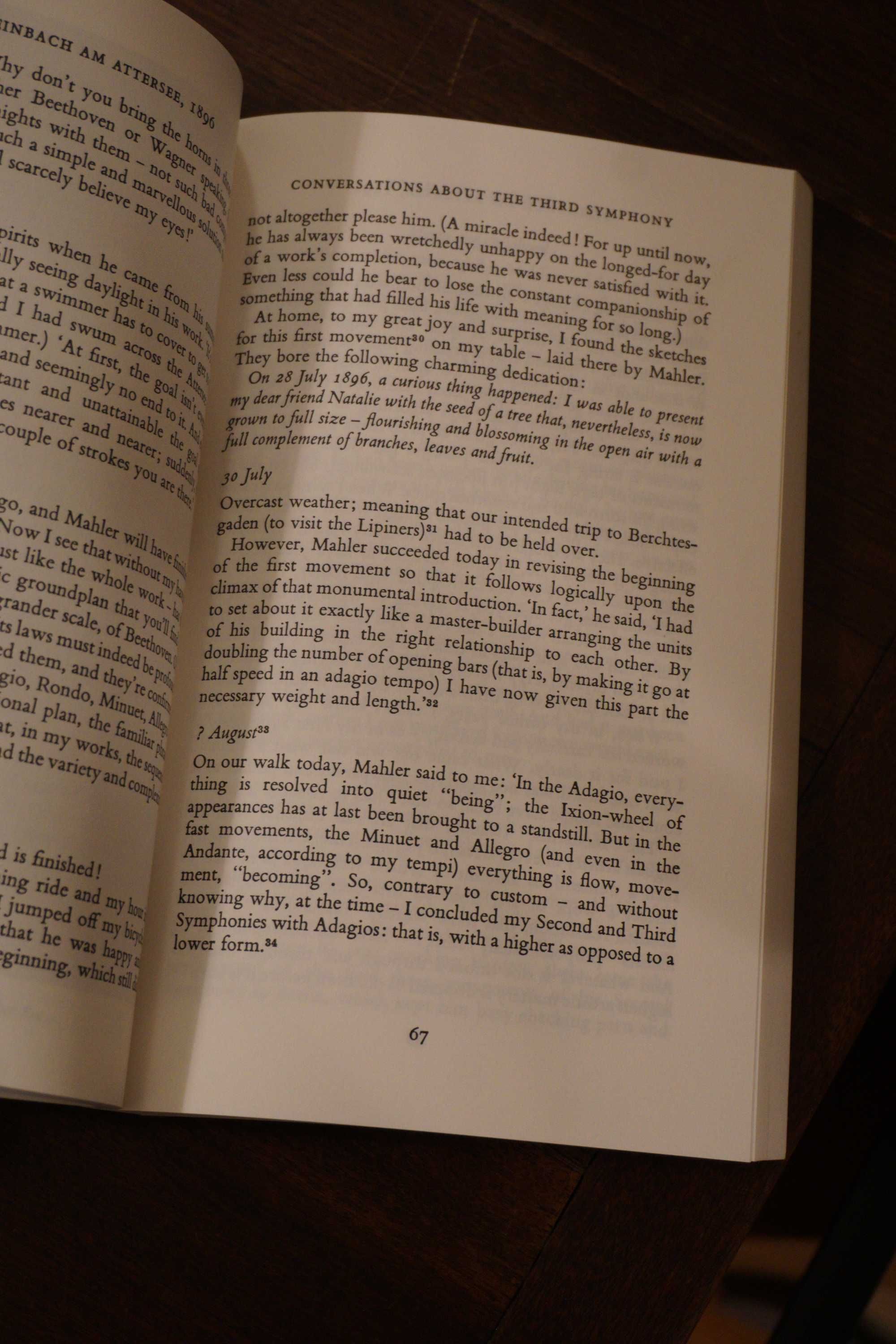 Recollections of Gustav Mahler de Natalie Bauer-Lechner