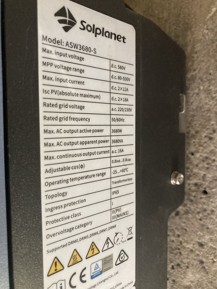 Falownik PV solplanet 1f 3,68kw