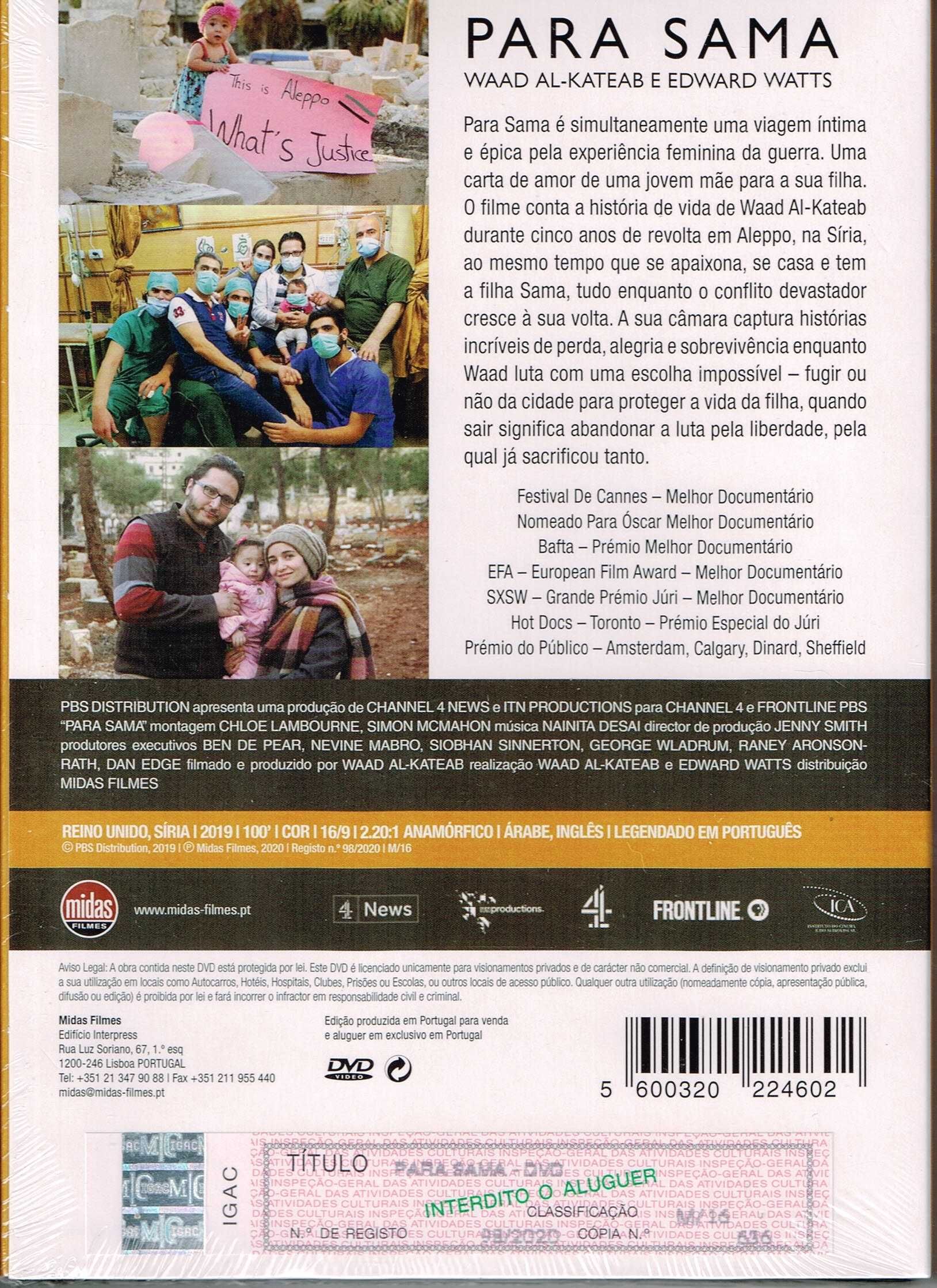 DVD: Para Sama "For Sama" - Novo! SELADO!