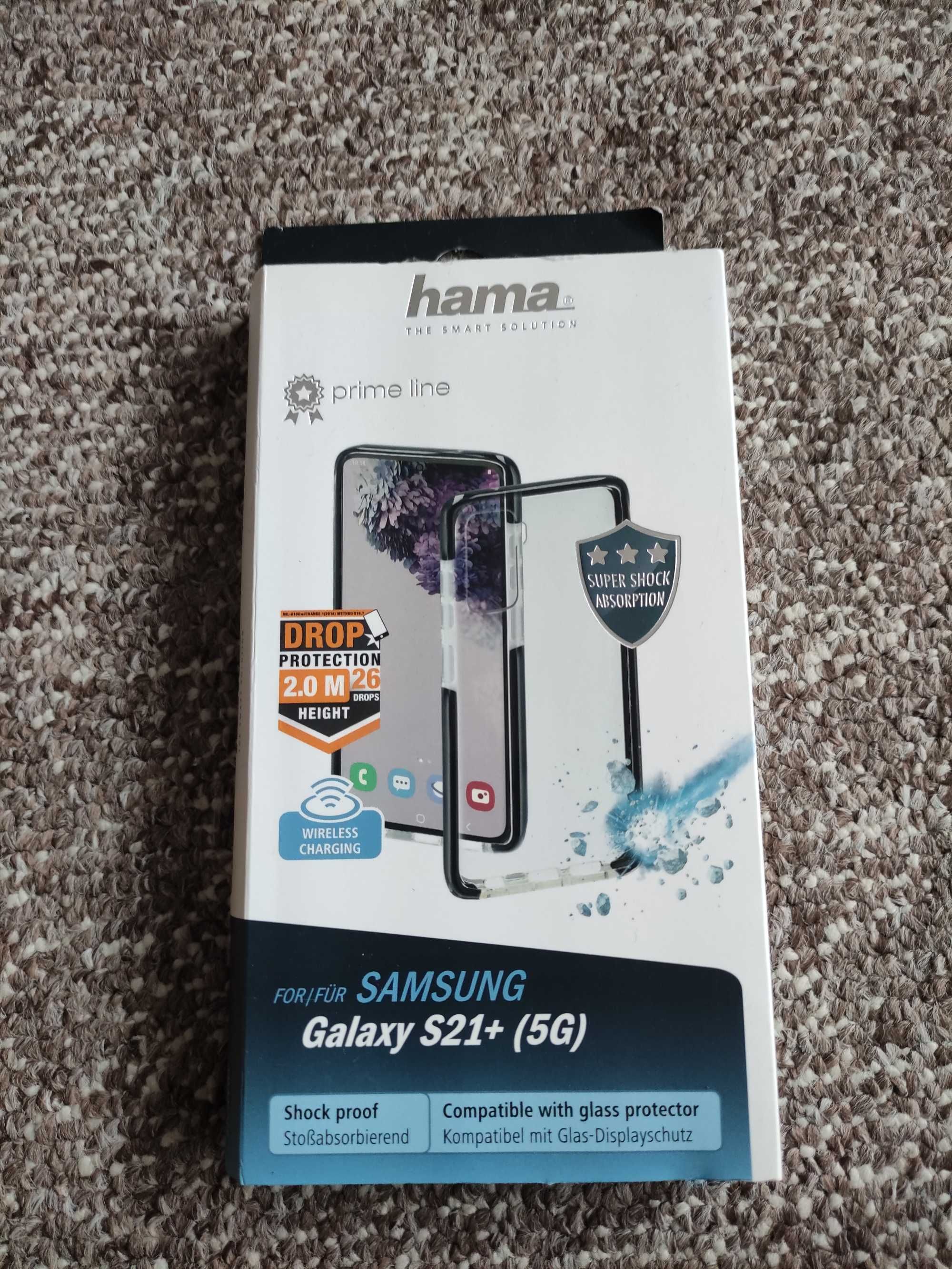 196713 Osłona Samsung Galaxy S21+ 5G (czarna, przezroczysta)