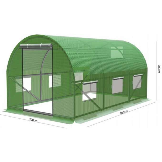 Szklarnia ogrodowa warzywniak tunel ogrodowy 3x2x2m