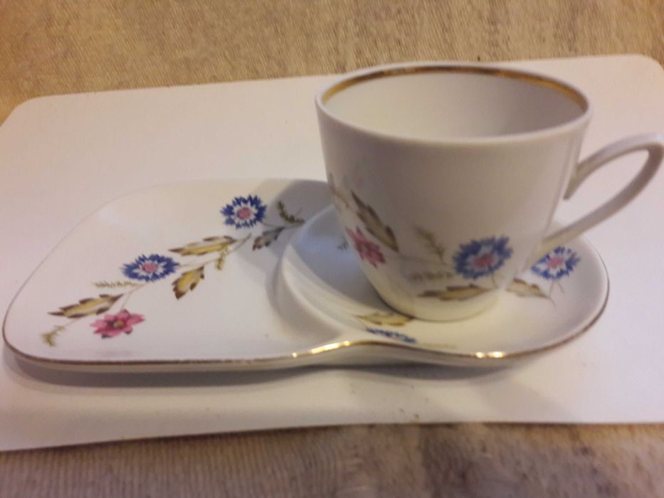 Porcelanowy zestaw telewizyjny z lat 60 tych Chodzież