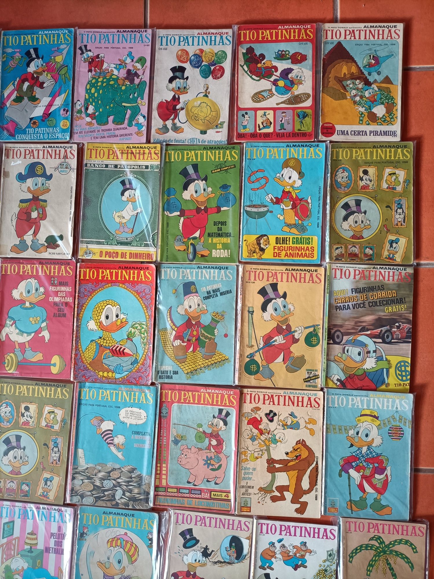 65 Livros Tio Patinhas desde o n° 3, 1a Edição desde 1964