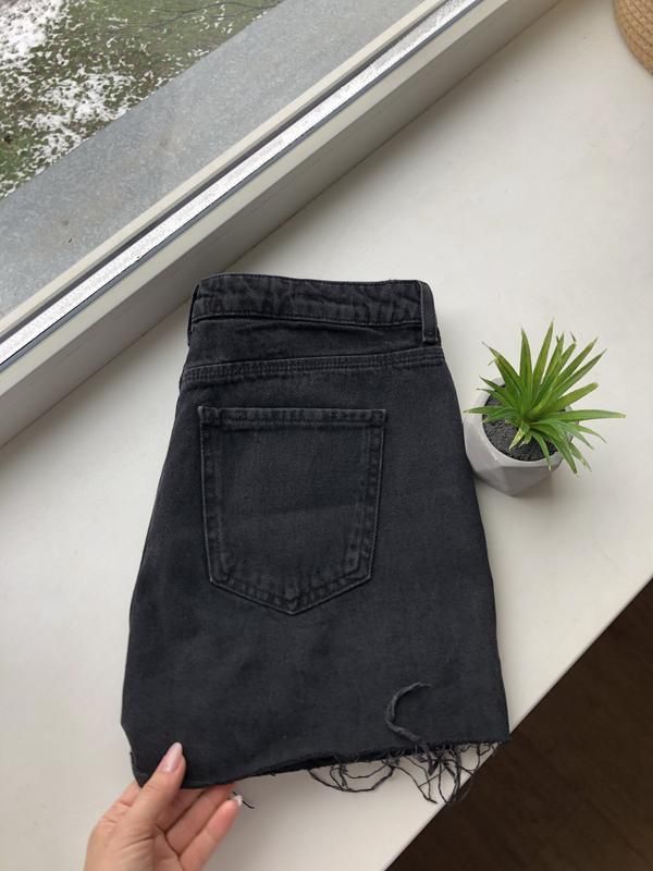 Якісні плотні джинсові шорти висока посадка