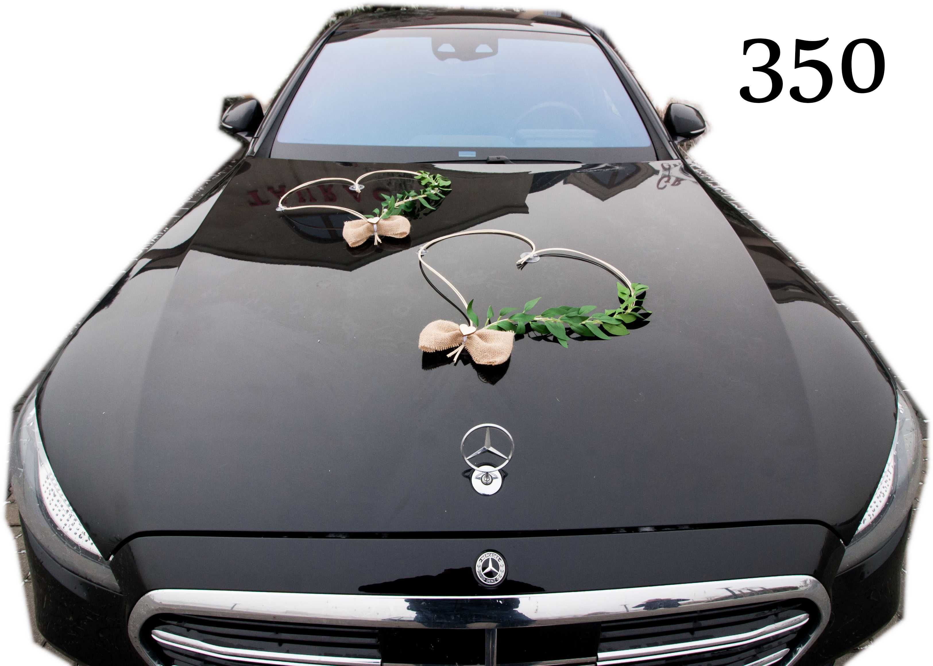 ŁATWY SZYBKI MONTAŻ dekoracja na samochód ozdoby auto ślub 350