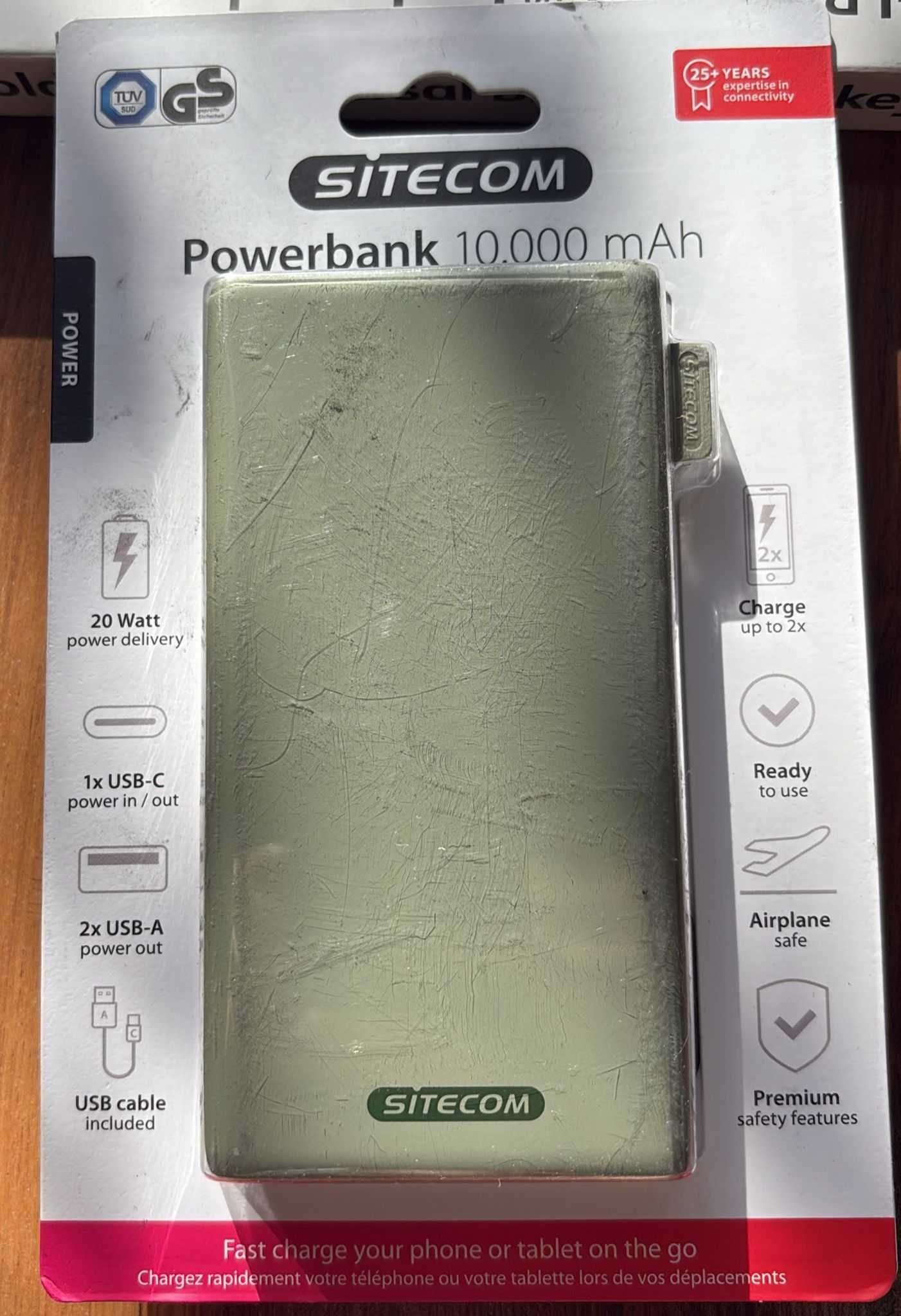 POWERBANK SITECOM 10000mah / 2X USB A 1X USB C, Różne kolory , NOWY