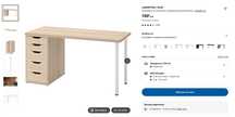 Secretária LAGKAPTEN / ALEX
Ikea com gaveteiro