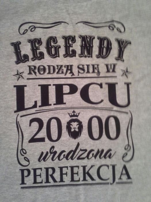 Prezent Koszulka damska legendy rodzą się w lipcu 2000 rozm. M