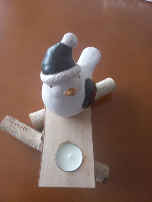 Stroik świąteczny z świeczką