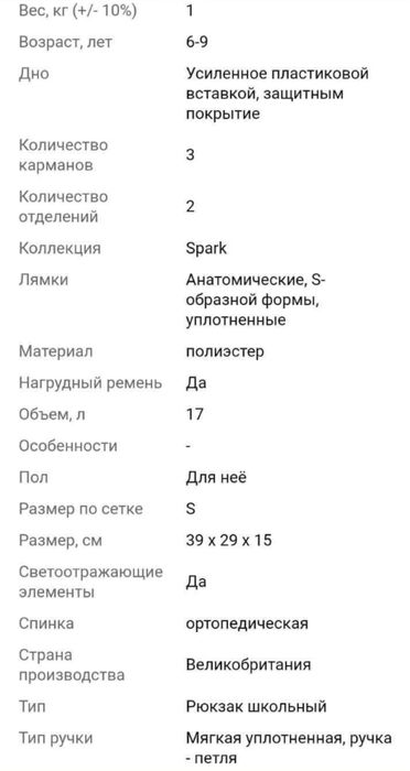 Школьный рюкзак фирмы Yes