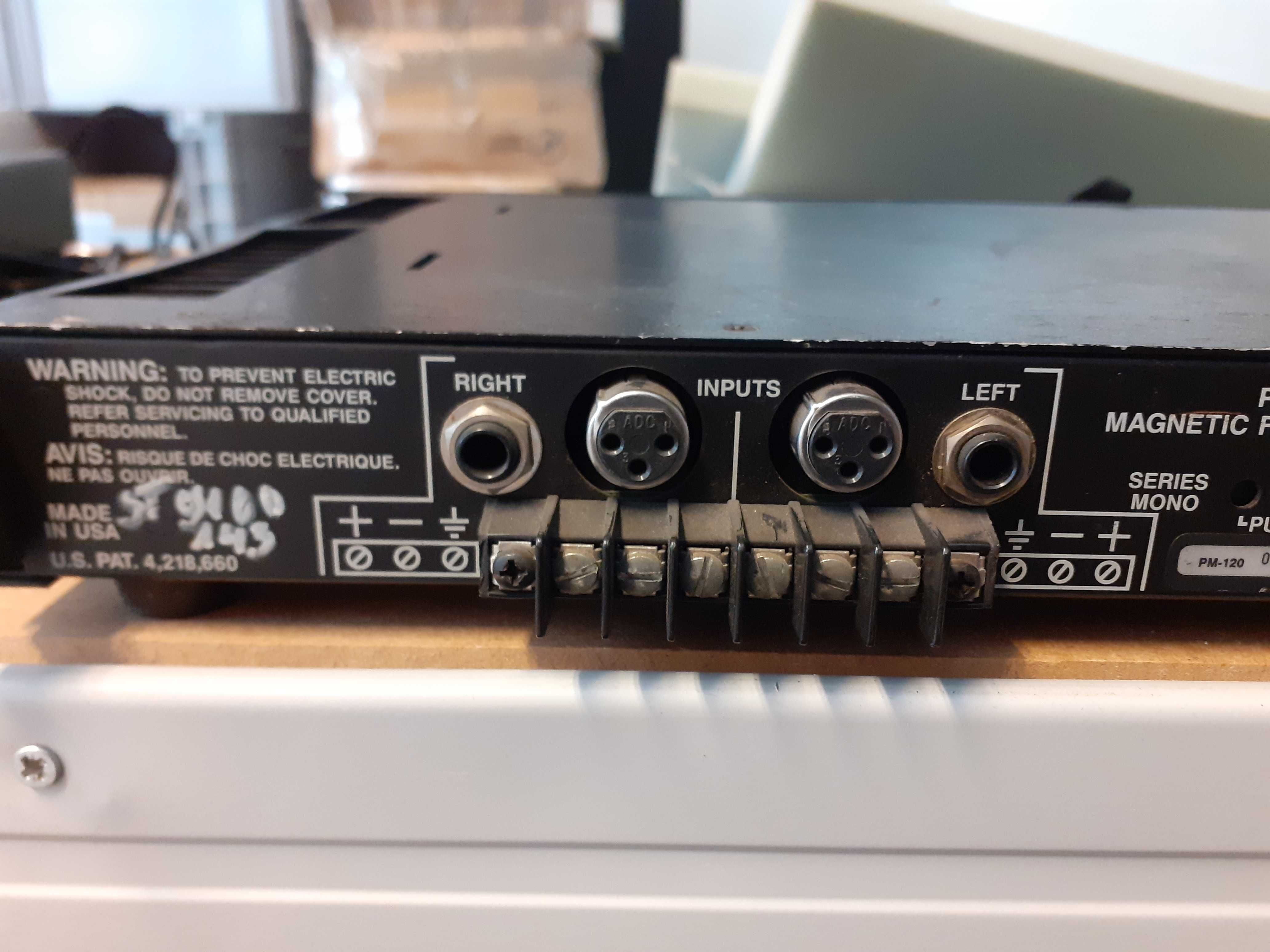 Wzmacniacz audio końcówka mocy Carver Pm 120 Stereo rack