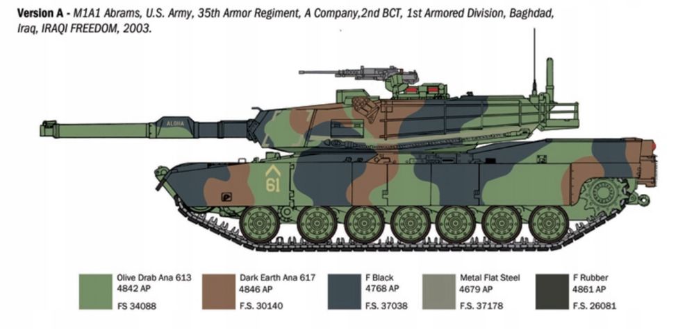 Italeri 6596 model 1/35 czołg M1A1 Abrams