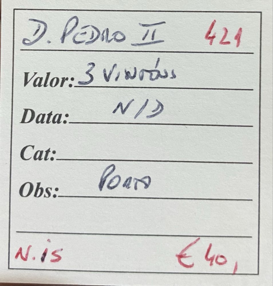 Moeda 3 Vintens D PEDRO II