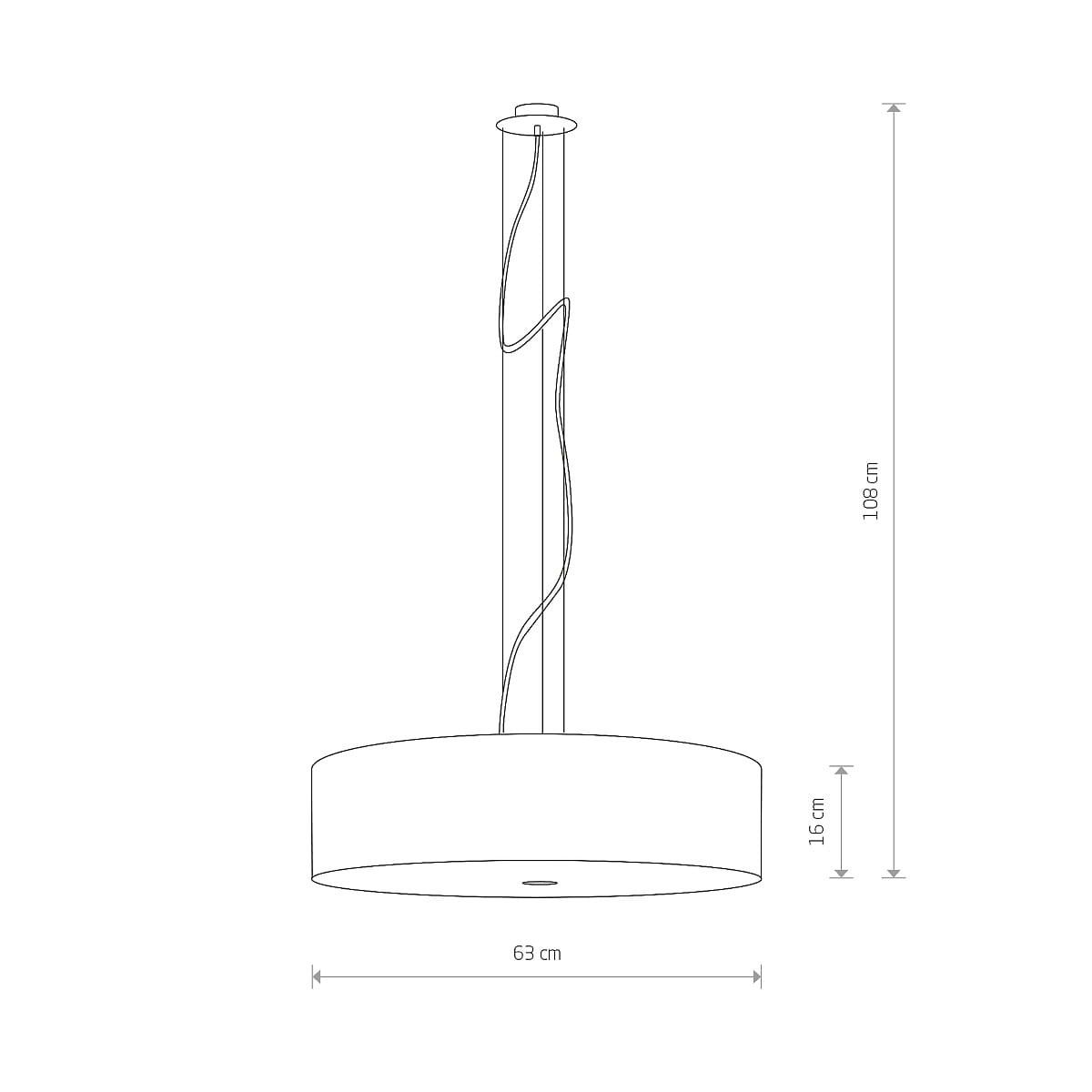 Lampa plafon wisząca Nowodvorski 3 punktowa , szara