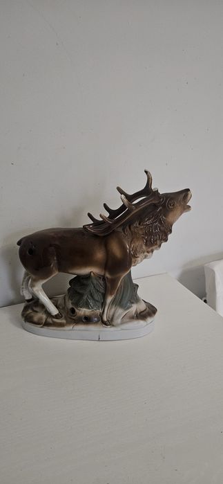 Ceramiczna figurka jelenia DDR