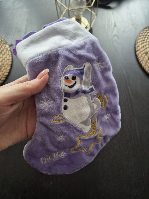 Skarpeta świąteczna Milka fioletowa