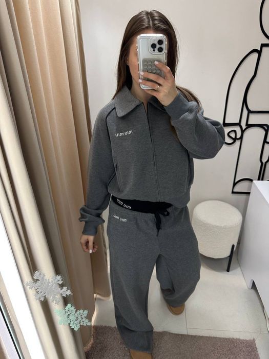 Жіночий спортивний костюм сірий miu miu, розмір: М