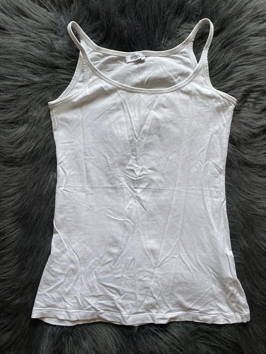 Pimkie Basic M biała podkoszulka na cienkich ramiączkach damska