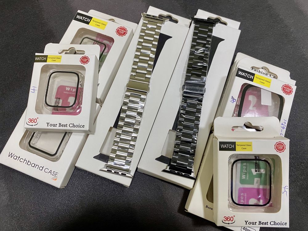 Kit Capa e Bracelete/Pulseira - Apple Watch 1/2/3/4/5/6/SE/7/8/9/Ultra