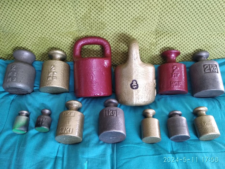 Гиря вагова залізна  5 кг, 2 кг, 1 кг, 0,5 кг, 0,2 кг