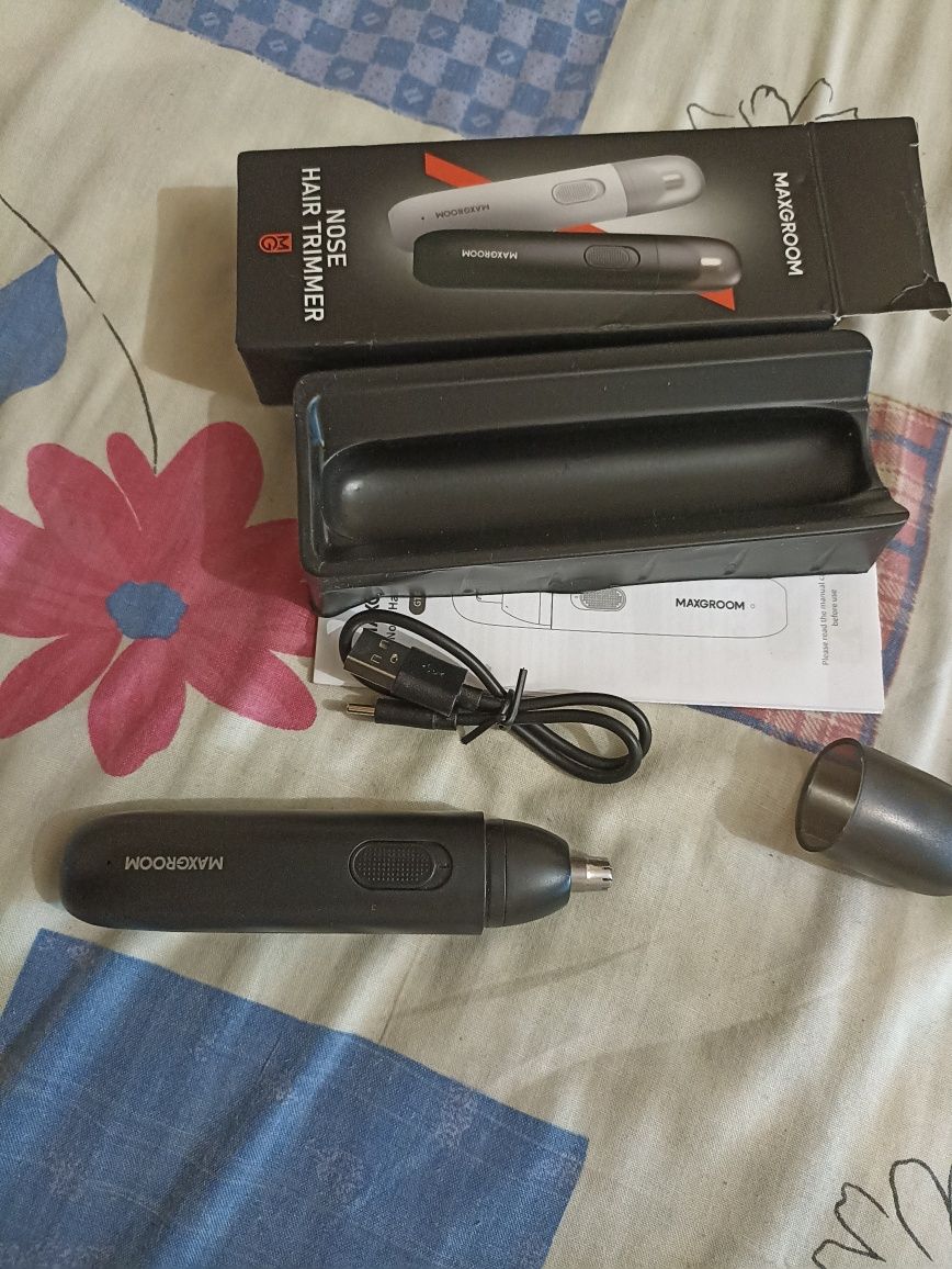 Тример для носа та вух MAXGROOM GT2220A на акумуляторі з USB зарядкою