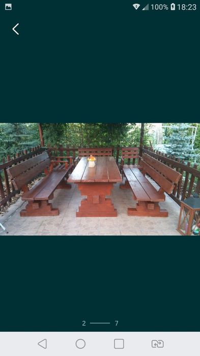 Meble ogrodowe, stół ogrodowy, ławka ogrodowa