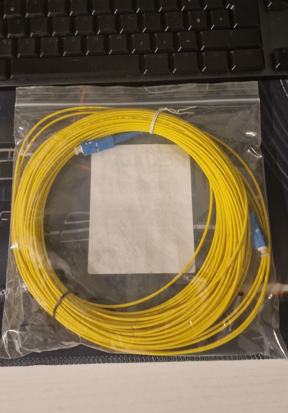 Cabo AMPCOM fibra óptica SC - SC, SMF 9/125 30 metros