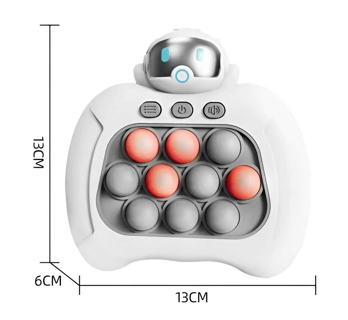 Портативная консоль Quick Push: интерактивная игрушка космонавт Pop it