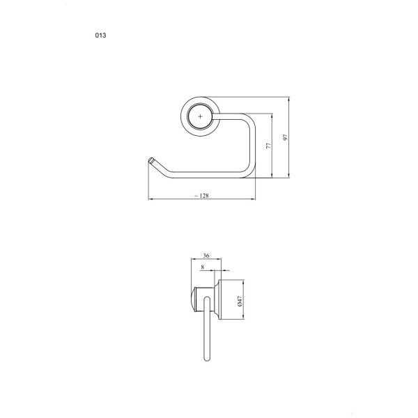 Uchwyt na papier toaletowy ANDEX Classic 013NG czarny