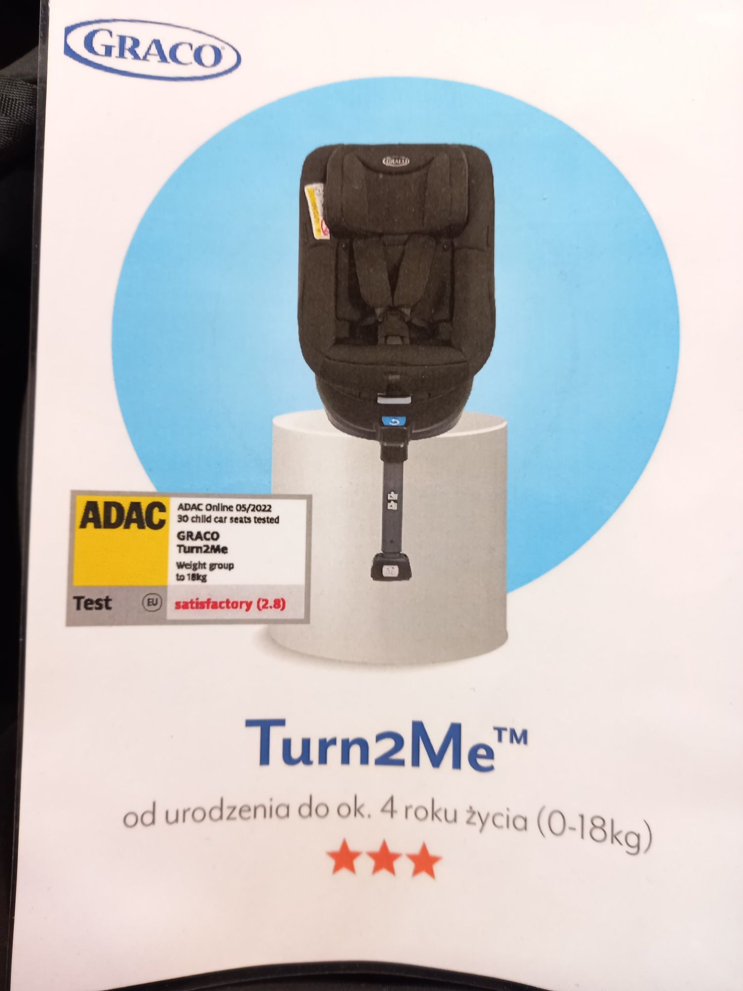 Fotelik obrotowy z testami adac *** Oświęcim