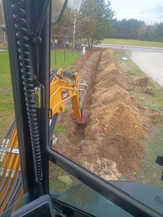 Usługi koparką wykopy