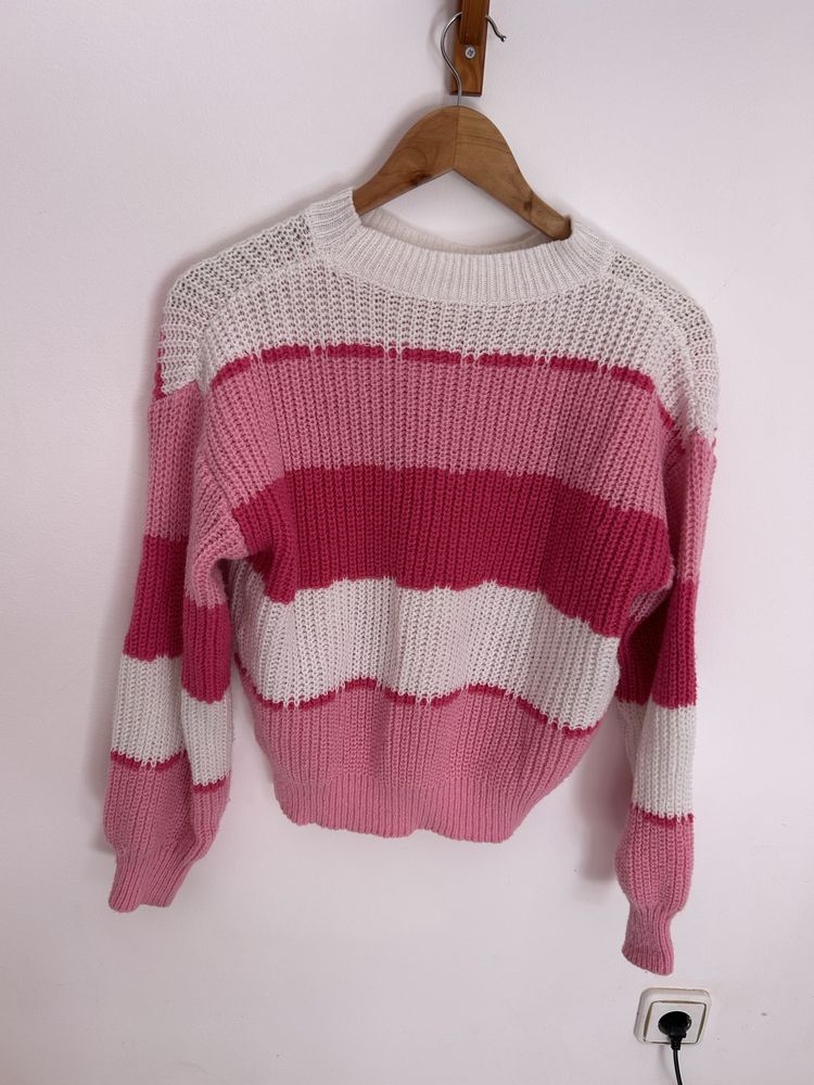 camisola cor de rosa shein