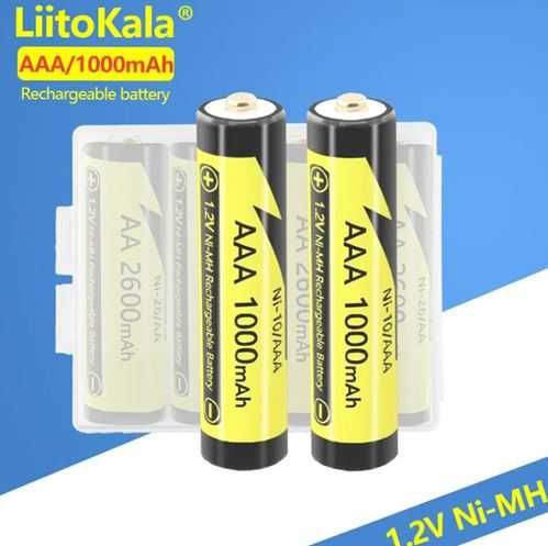 Минипальчиковые аккумуляторы AAA LiitoKala NI-Mh 1.2V 1000мАч Есть опт