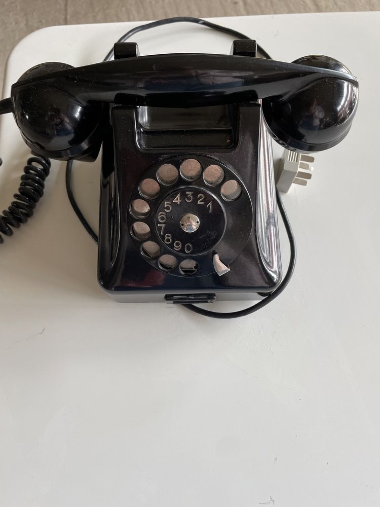 telefon czarny vintage retro czarny lata 50te