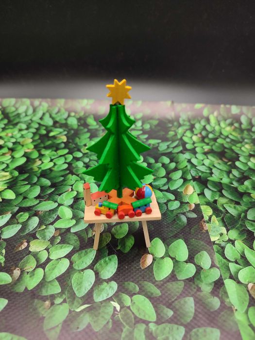 Ozdobna świąteczna - rękodzieło - drewno - vintage - design 2341