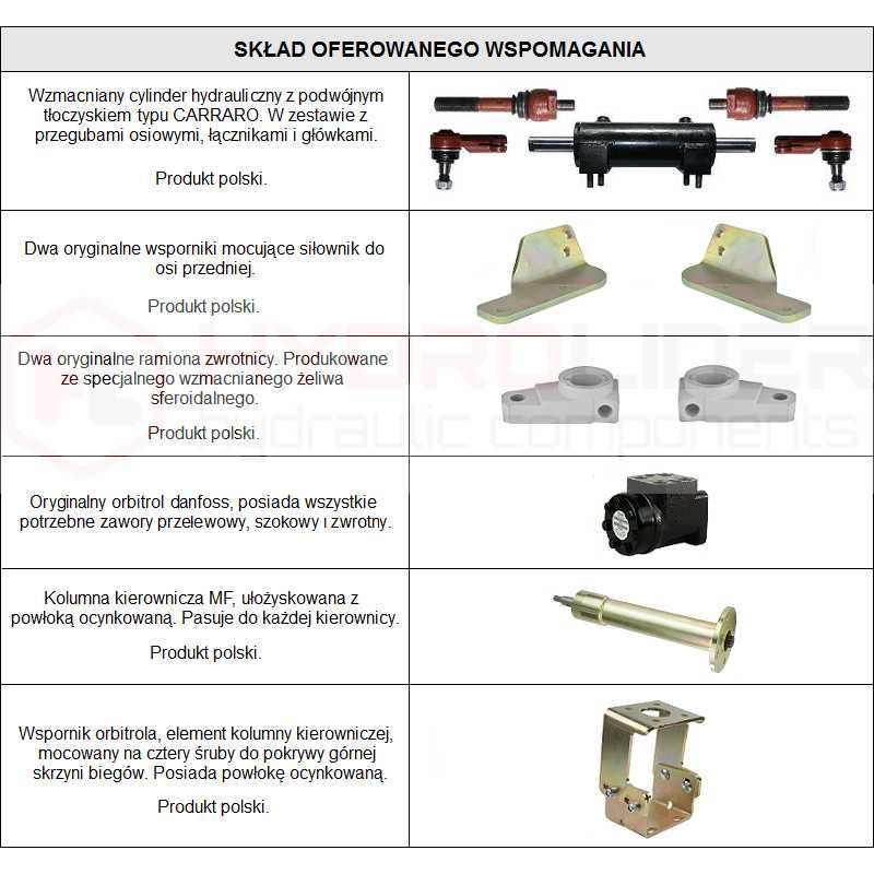 Wspomaganie kierownicy Ursus 3502 i MF sadowniczy - orbitrol DANFOSS