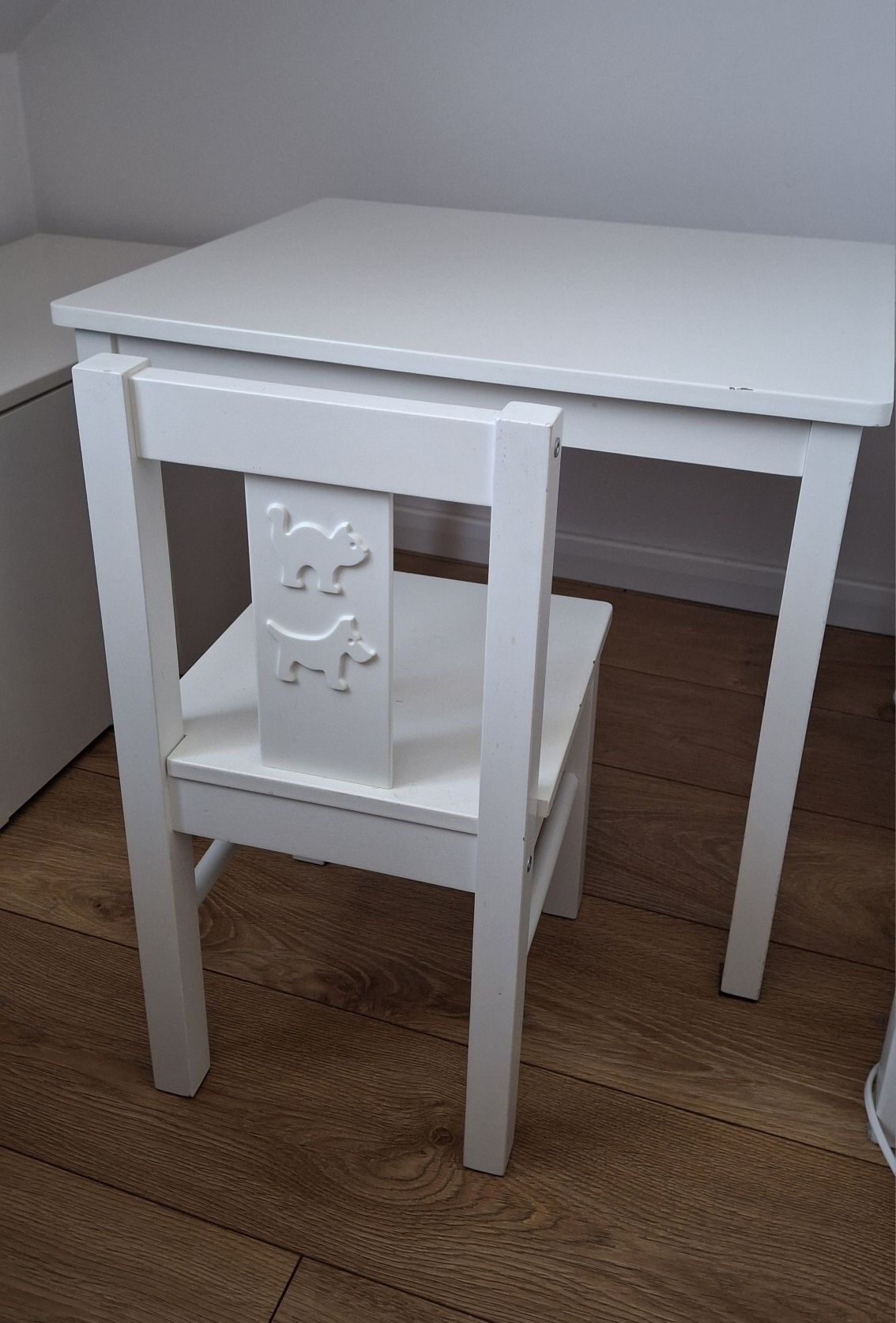 Stolik dziecięcy z krzesełkiem Kritter IKEA- drewniany