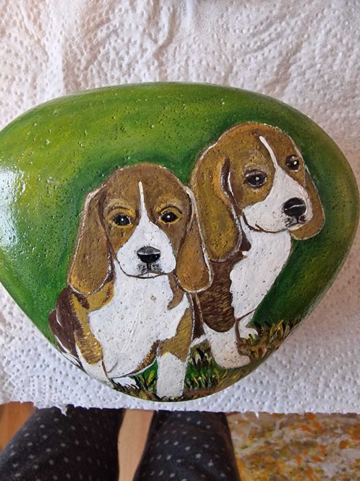 Pedras lindas pintadas a mão