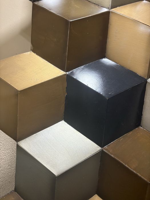 Painel/ quadro decorativo em metal 3d  na cor dourado , bronze , preto