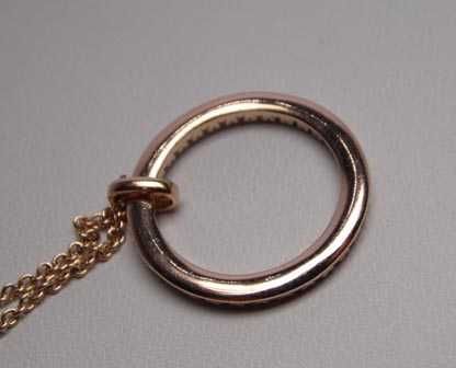 ESPRIT Naszyjnik kółko z cyrkoniami srebro złocone różowym złotem
