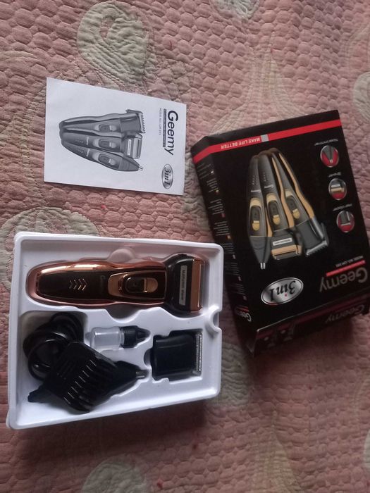 Триммер з насадками 3 в 1 Geemy GM-595 електробритва, машинка стрижки