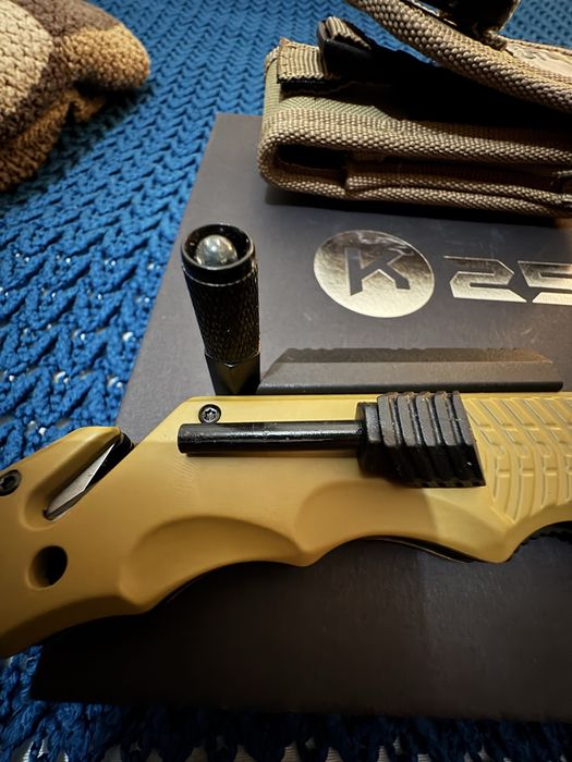 Canivete K25 Tático de Mato com Lanterna + Caixa – Bom Estado