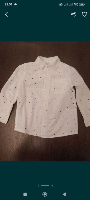 Koszula wizytowa 98 biala w gwiazdki