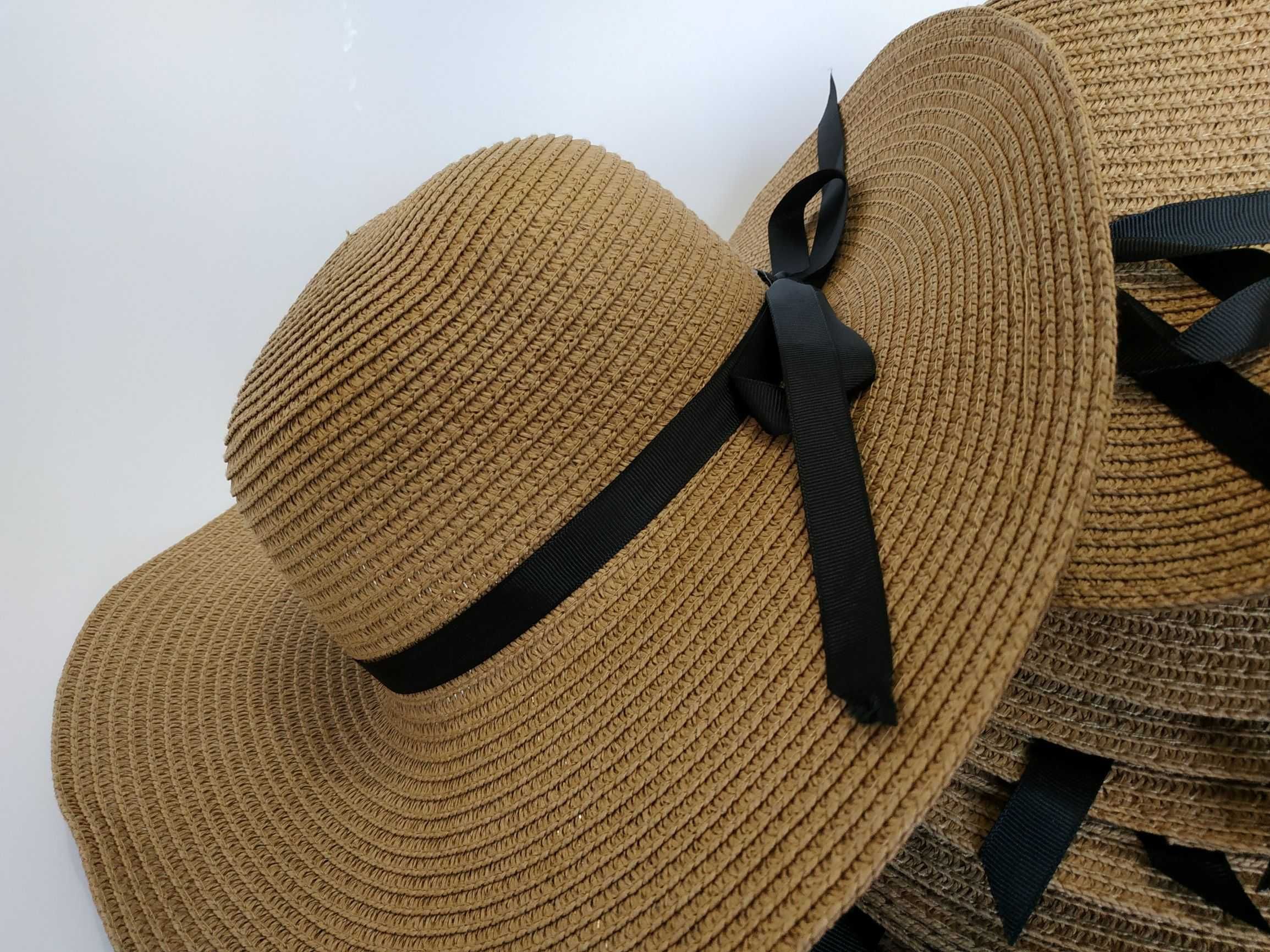Пляжная летняя шляпа широкополая 12см соломенная канотье купить Украин