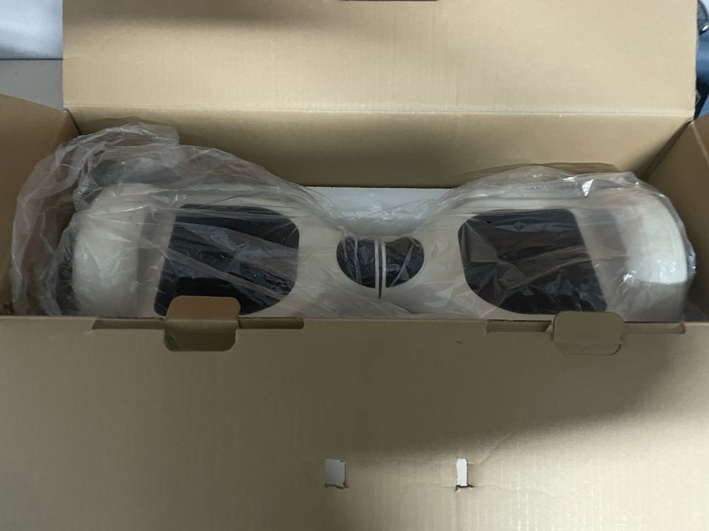 Hulajnoga Hoverboard elektryczny biały – jak nowy, w pudełku