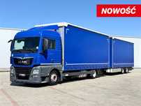 MAN TGX 18.430 / PRZEJAZDOWY / ZESTAW TANDEM 120M3 / 7,75 M + 7,75 M  pierwszy właściciel salon Polska
