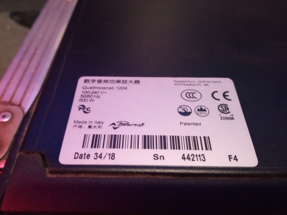 Powersoft amplificador  digital de 4 canais , 1200wats