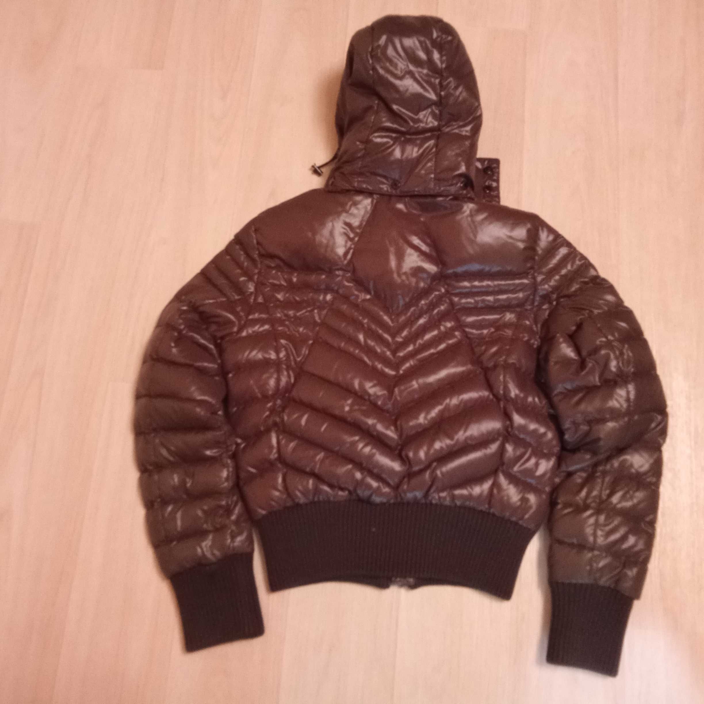 Moncler женска коричнева куртка-пуховик розмір 2 оригінальна