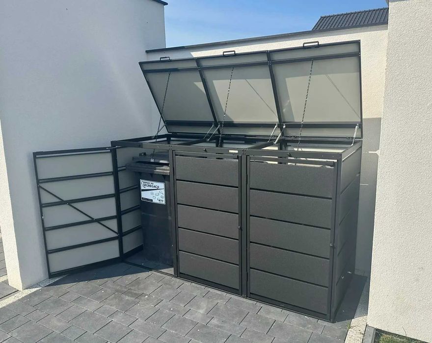 Zabudowa koszy na śmieci metal Premium, Obudowa na kosze, Osłona koszy