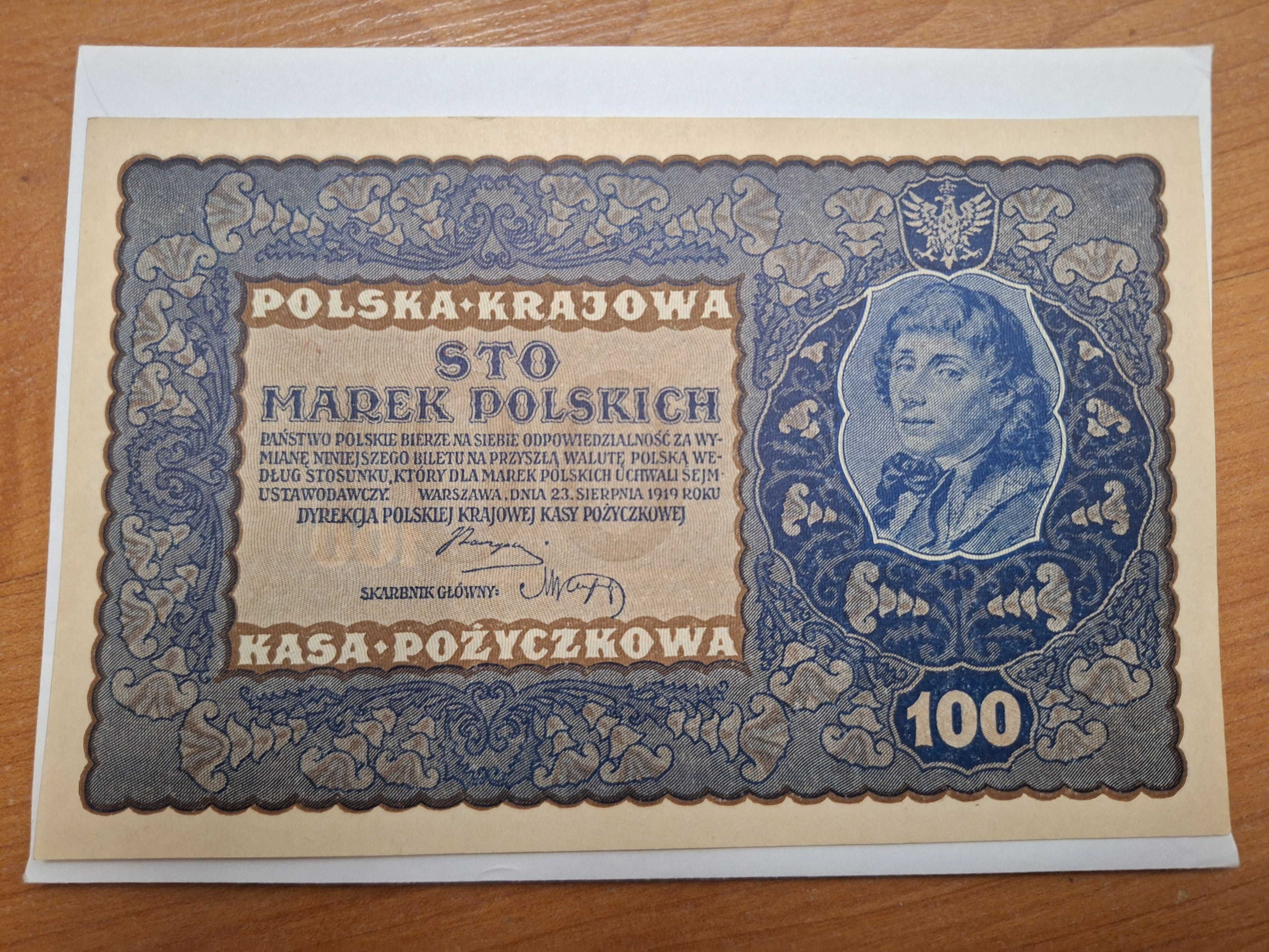 Banknot 100 marek polskich z 1919 roku